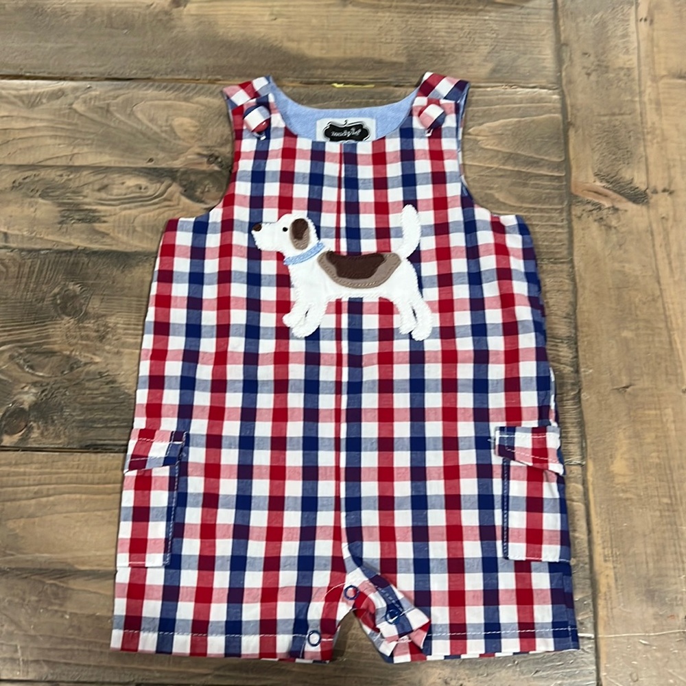 9-12 month Mud Pie dog romper